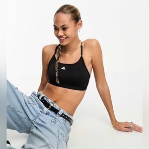 Adidas Black Light Support Crossback Sports Bra - Size - 17.5” band -BNWT